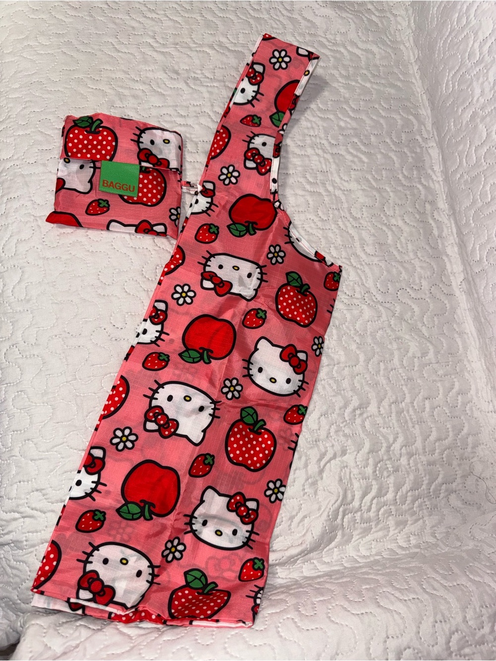 BAGGU Pink Hello Kitty & Strawberry Reusable Tote